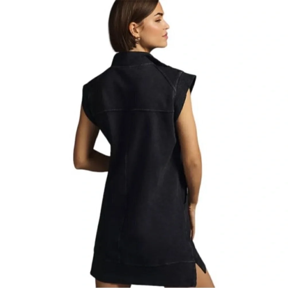 Anthropologie 1X Daily Practice Meru Zip-Front Mini Dress - Picture 4 of 9